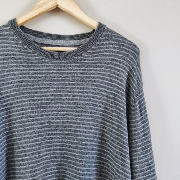 Eddie Bauer Striped Crew Pullover Sweater Wool XL - Picture 3 of 7